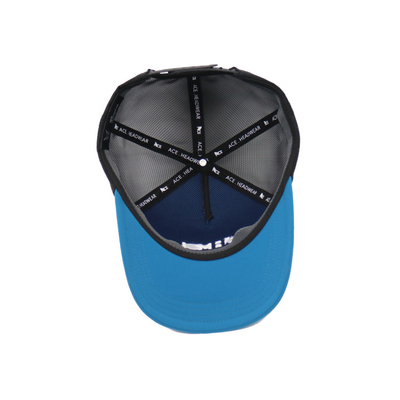 High Profile 5 Panel Trucker Cap Pre Curved Visor For Outdoor Activities