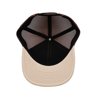 Customized High Grade Mesh Trucker Cap Leather Patch Baseball Cap