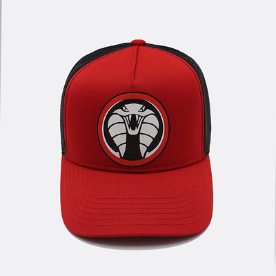Classic 5 Panel Trucker Cap With Curved Brim Mesh Plastic Buckle Cap