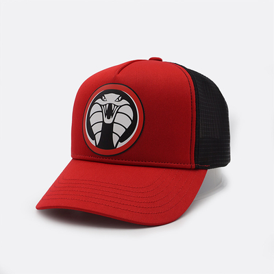 Classic 5 Panel Trucker Cap With Curved Brim Mesh Plastic Buckle Cap