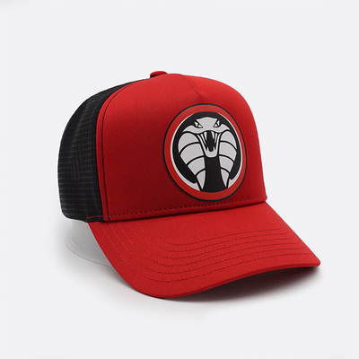 Classic 5 Panel Trucker Cap With Curved Brim Mesh Plastic Buckle Cap