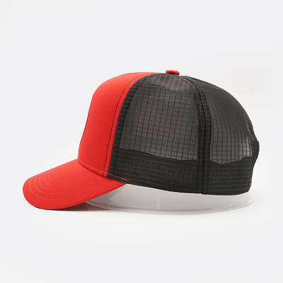 Classic 5 Panel Trucker Cap With Curved Brim Mesh Plastic Buckle Cap