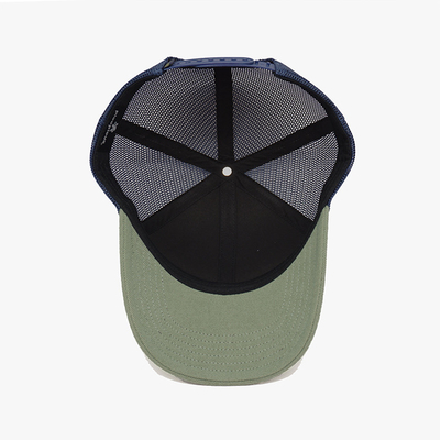 Fashion Cotton And Polyester Mesh 6 Panel Trucker Cap Embroidered Logo