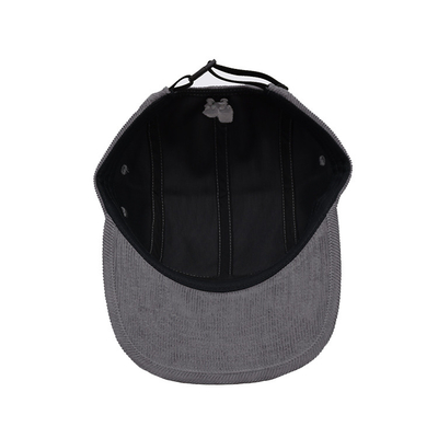 Cotton Corduroy Unstructured 5 Panel Camper Cap For Outdoor Running