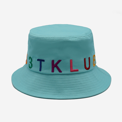 Bucket hat cotton customized logo embroidered outdoor Sun hat