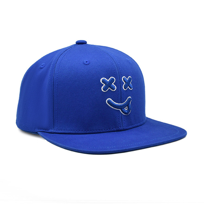 Custom Fitted Hat Unstructured Snapback Cap  3d Puff Embroidery  Blue Snapback Hats Caps