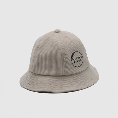 Latest Fashion  Daily Cartoon Embroidery Cotton Fisherman Hat Outdoor Sun Protection Beige Corduroy Bucket Hat