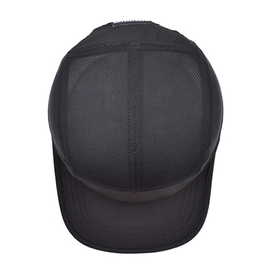 Custom Breathable Mesh Running Hat 5 Panel Nylon Camper Cap With Embroidery