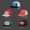 All Over Printing 5 Panel Sports Running Camper Hat OEM Rubber Printed Logo