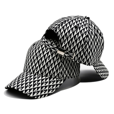 Customized Flat Embroidery Golf Hat Snapback Nylon Webbing Metal Buckle