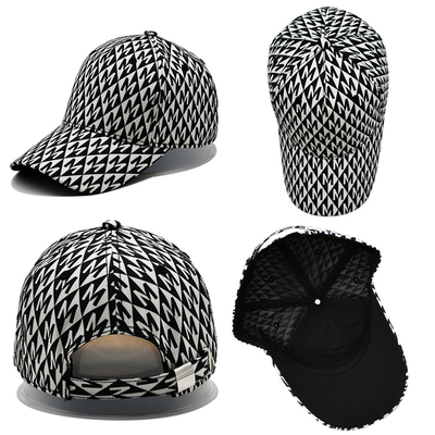 Customized Flat Embroidery Golf Hat Snapback Nylon Webbing Metal Buckle