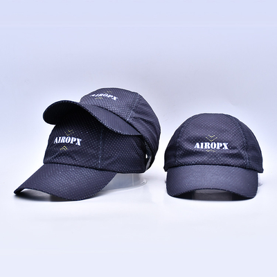 Breathable Adjustable Golf Hats Cotton Nylon Polyester One Size Fits All Custom Design Free Sample