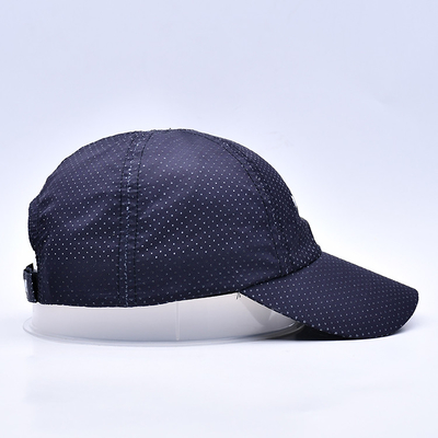 Breathable Adjustable Golf Hats Cotton Nylon Polyester One Size Fits All Custom Design Free Sample