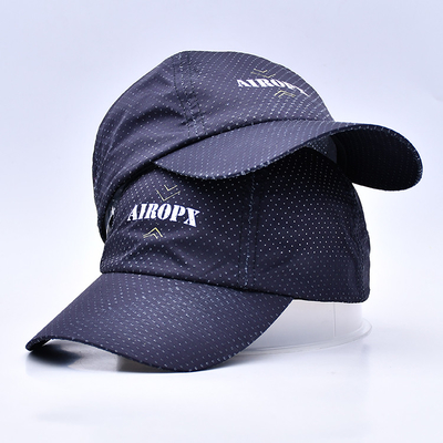 Breathable Adjustable Golf Hats Cotton Nylon Polyester One Size Fits All Custom Design Free Sample