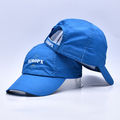 Breathable Adjustable Golf Hats Cotton Nylon Polyester One Size Fits All Custom Design Free Sample