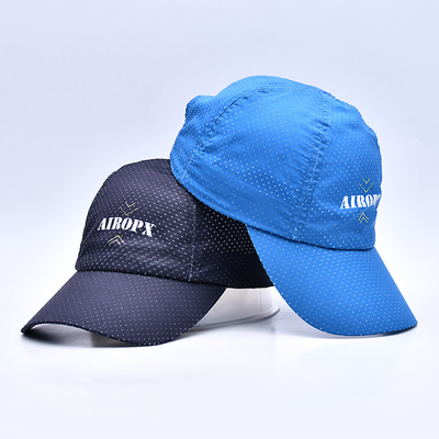 Breathable Adjustable Golf Hats Cotton Nylon Polyester One Size Fits All Custom Design Free Sample