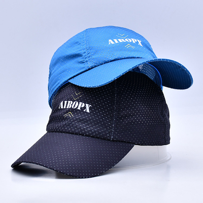 Breathable Adjustable Golf Hats Cotton Nylon Polyester One Size Fits All Custom Design Free Sample