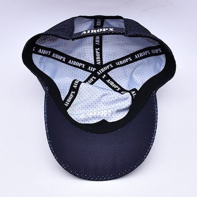 Breathable Adjustable Golf Hats Cotton Nylon Polyester One Size Fits All Custom Design Free Sample