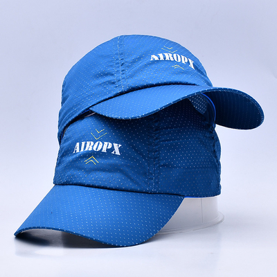 Breathable Adjustable Golf Hats Cotton Nylon Polyester One Size Fits All Custom Design Free Sample