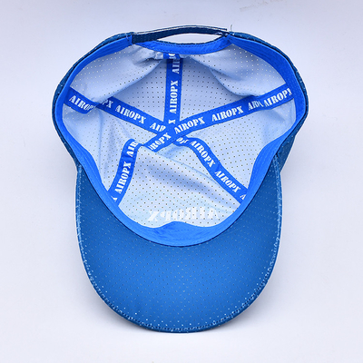 Breathable Adjustable Golf Hats Cotton Nylon Polyester One Size Fits All Custom Design Free Sample