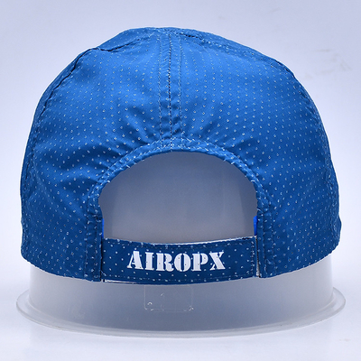 Blue Adjustable Snapback Nylon Webbing Metal Buckle Cotton Nylon Polyester Golf Hats For Outdoor Activities