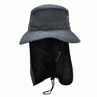 100g-150g Cotton Stone Washed Summer Sun Boonie Bucket Hat Safari Wide Brim Foldable Double Sided Khaki Custom Colors