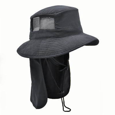 100g-150g Cotton Stone Washed Summer Sun Boonie Bucket Hat Safari Wide Brim Foldable Double Sided Khaki Custom Colors