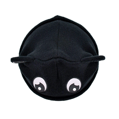 Winter Polyester Fabric Style Knit Cat Ear Hat Cute Beanie Hats Warm Slouchy Hat