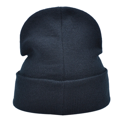 OEM Polyester 58CM Knit Beanie Hats With Custom Embroidery logo