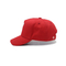 Classic Curved Visor Five Panel Baseball Cap With 4 Eyelets Red