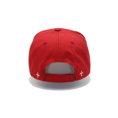 Classic Curved Visor Five Panel Baseball Cap With 4 Eyelets Red