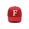 Classic Curved Visor Five Panel Baseball Cap With 4 Eyelets Red