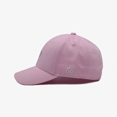 Constructured 6 Panel Baseball Cap With Match The Fabric Color Stitching Curved Visor