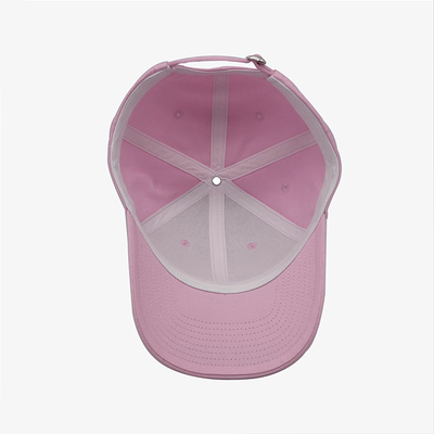 Constructured 6 Panel Baseball Cap With Match The Fabric Color Stitching Curved Visor