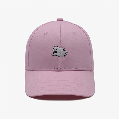 Constructured 6 Panel Baseball Cap With Match The Fabric Color Stitching Curved Visor