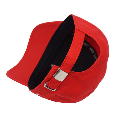 Adjustable Strap 6 Panel Baseball Cap With 6 eyelet Reinforced Seams custom logo