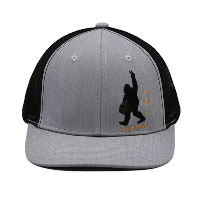 Source factory for Black and Grey 6 Panel Customized Trucker Cap