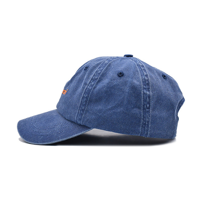 Washed Baseball cap custom logo pure cotton  washed cap for men and women hand wash