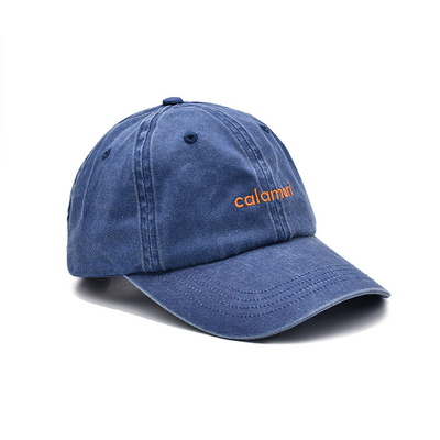 Washed Baseball cap custom logo pure cotton  washed cap for men and women hand wash