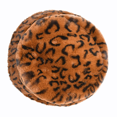 Autumn and winter new Bucket hat plush color leopard print tie dye basin hat warm hat