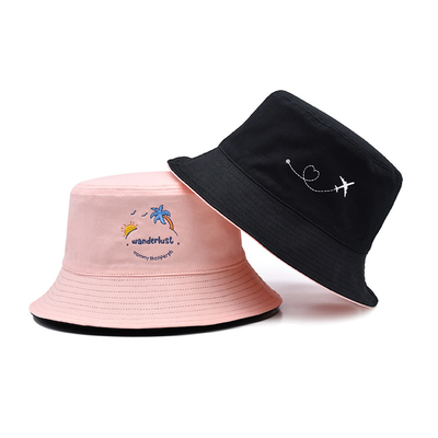 Doule side Cotton Fisherman Bucket Hat for Outdoor Activities