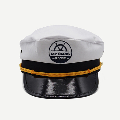 Flat Top Military Cap Medium/Custom Crown All Seasons Solid/Custom Military Cadet Cap