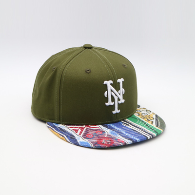 High Breathability Cotton Custom Flat Brim Snapback Cap Embroidery