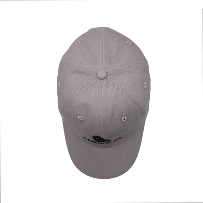 Black Cotton Six-Panel Baseball Cap Packaged in Individual Polybag