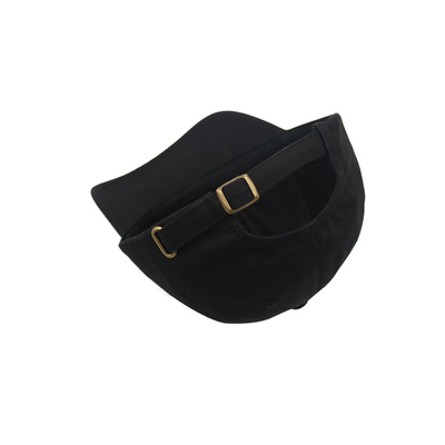 Leather patch and metal buckle strap with feeder loop for Customized 6 Panel Constructured Baseball Cap