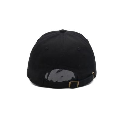 Leather patch and metal buckle strap with feeder loop for Customized 6 Panel Constructured Baseball Cap