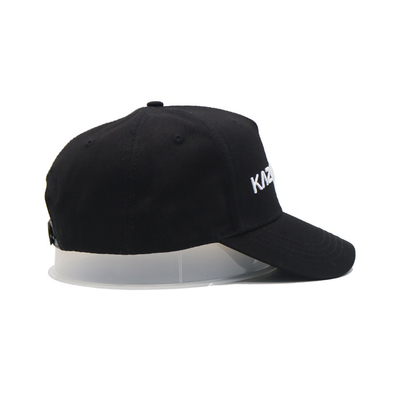 6 Panel Cotton/Polyester/Nylon Baseball Cap with Curved Visor and Mental Strap/Plastic Snap Closure