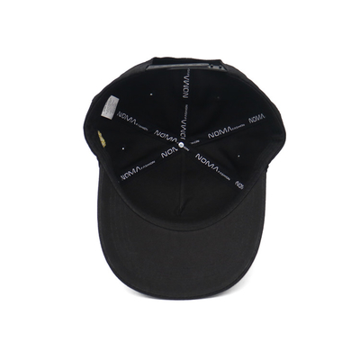 6 Panel Cotton/Polyester/Nylon Baseball Cap with Curved Visor and Mental Strap/Plastic Snap Closure