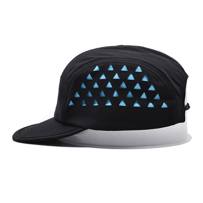 5 Panel Camper Hat with Contrast Stitching Laser Cutting Caps for Men and Women