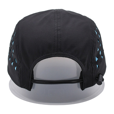 5 Panel Camper Hat with Contrast Stitching Laser Cutting Caps for Men and Women